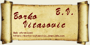 Borko Vitasović vizit kartica